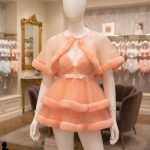 Luxe Babydoll Lingerie Set – Doorschijnende Tule met Bontrand