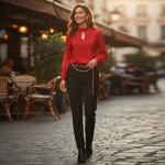 Damesblouse met accessoire