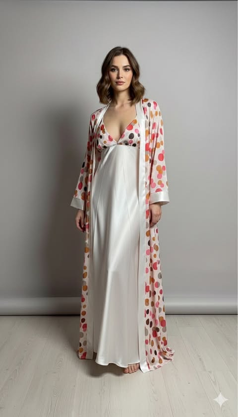 nachtmode Nachthemd met kamerjas - Image 1