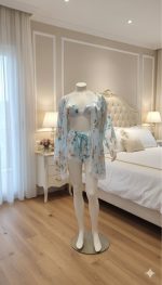 Lingerie Set met Kimono, Shorts & Bralette