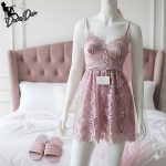 Dames babydoll satijn kant - Image 3