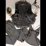 Luxe Satijnen Pyjama Set Dames – 4-delig