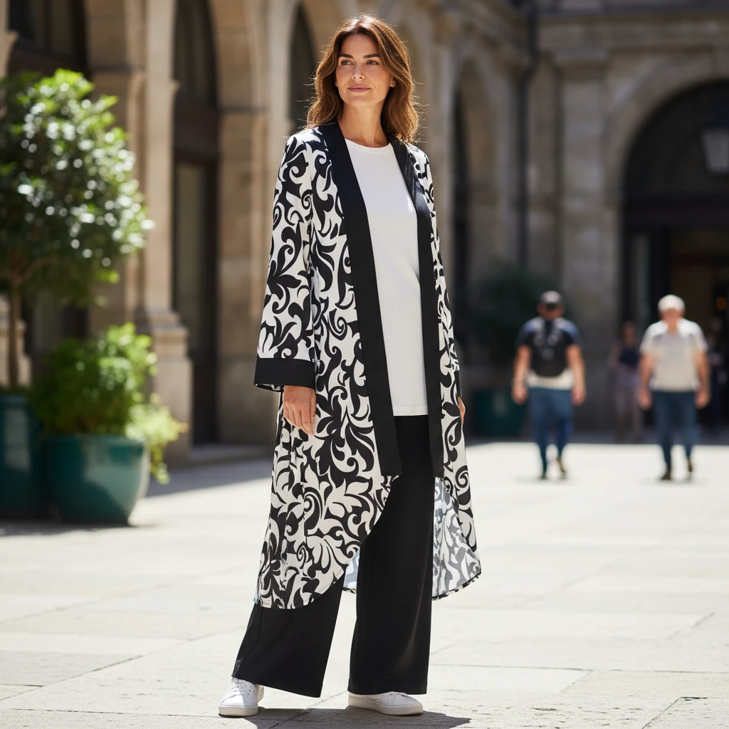 Jacket white -black Danaden set 3 pieces - Image 1