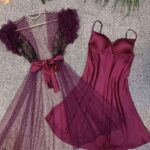 Satijnen Babydoll met Kimono