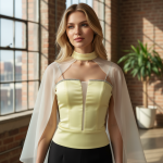 Damesblouse met Chiffon Mouwen – Elegant, Modern & Stijlvol