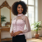 Damesblouse met Chiffon Mouwen – Elegant, Modern & Stijlvol - Image 5
