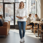 Katoenen Dames T-shirt met 3/4 Mouwen - Image 3