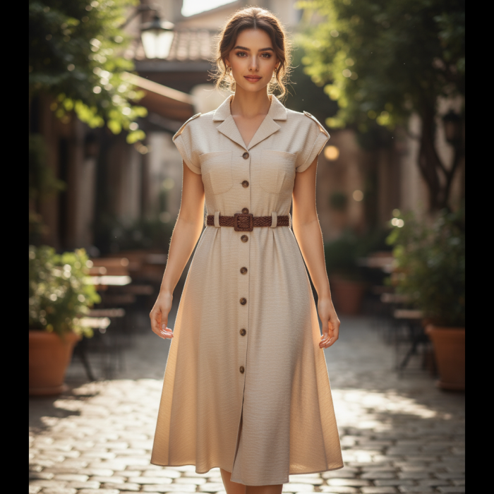 Zomerjurk met riem - Image 1