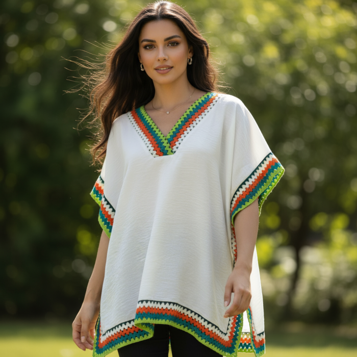 Dames Tuniek met Kleuraccent - Image 1