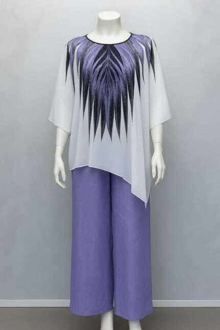 Dames Tuniekset  – Elegante Lente-/Zomeroutfit met Losvallende Broek