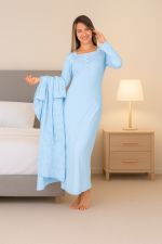 dames nachtjurk met kamerjas - Image 2