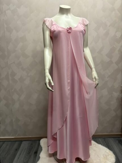 Satin & Chiffon Gown