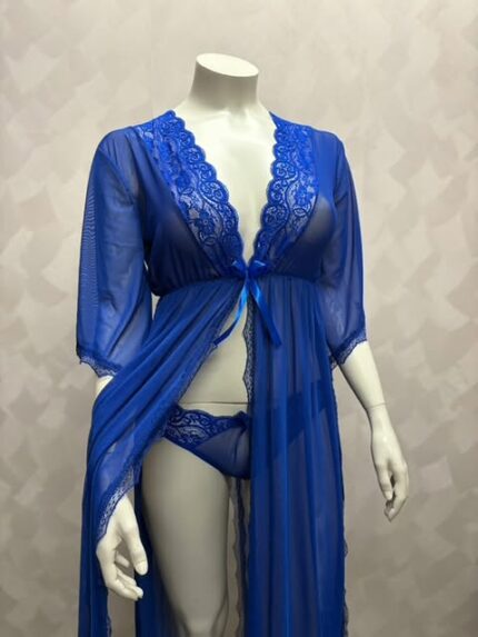 Long chiffon lingerie with slits