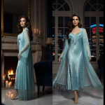 Luxe satijnen nachtjapon set  (satijn en Tule)