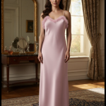 Luxe Zijde Nachtjapon met Verenaccent