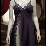 Korte Satijnen nachtjurk met voor-Split – Elegant & Verleidelijk (Paars of Rood)