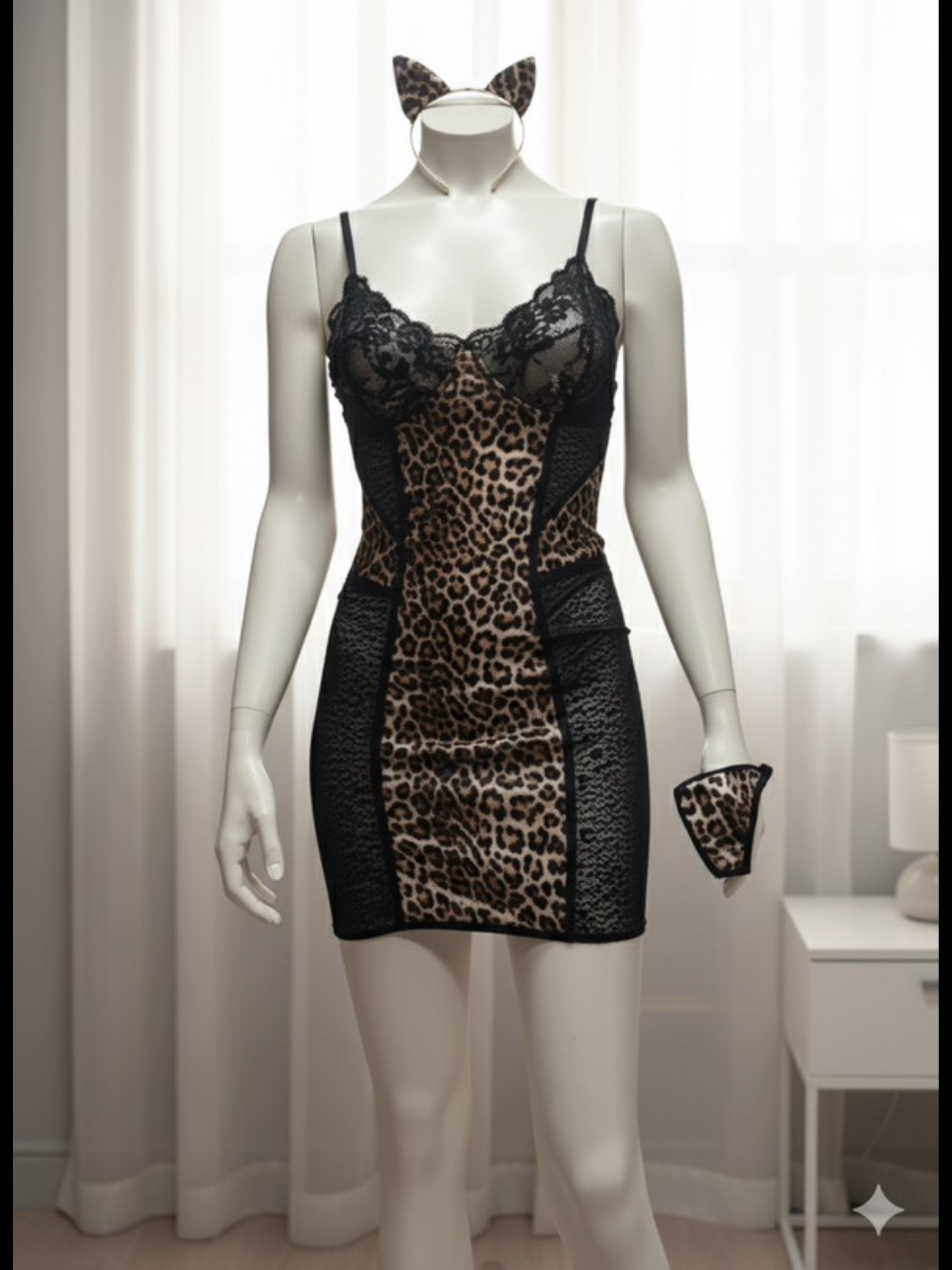 IMG_0121 Babydoll Lingerieset Jurkje, Slip & Haarstrik - Image 1