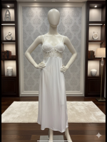 Luxe 2-delige Witte Satijnen & Tule Set – Elegante Lingerie Kimono Look - Image 3