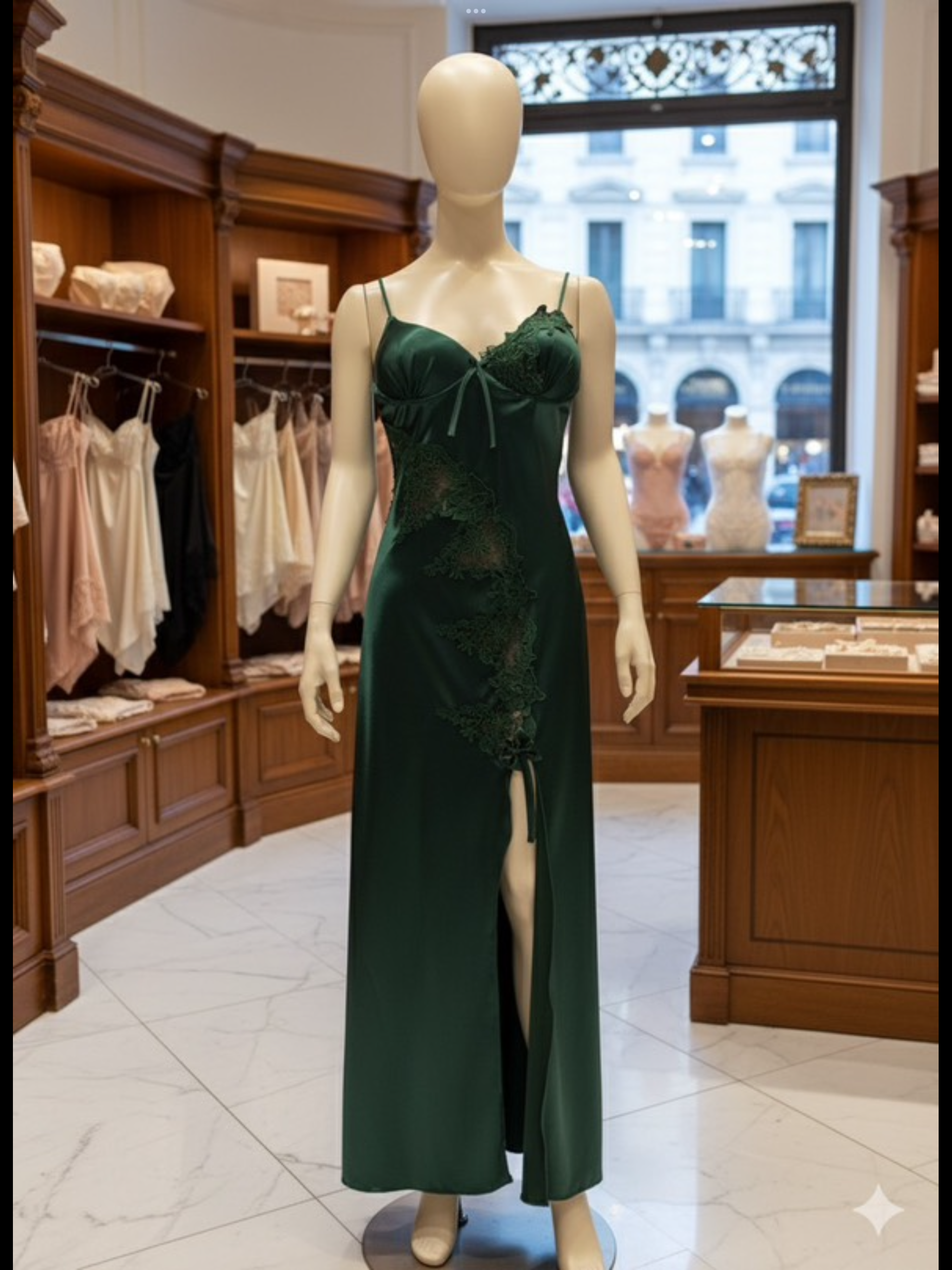 Lingerie maxi Lange Satijnen Lingerie Jurk – Stijlvol & Comfortabel in Meerdere Kleuren - Image 1