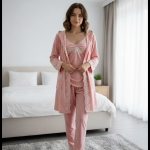 Damespyjamaset luxe 4-delige fluwelen