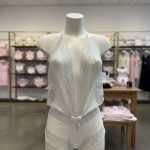 Witte Lace Halter Babydoll Teddy – Sensueel & Elegant