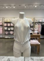 Witte Lace Halter Babydoll Teddy – Sensueel & Elegant