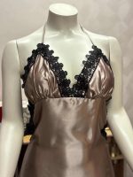 Luxe Satijnen Nachtjurk Dames – Open Rug met Kant – Verleidelijke Negligé Nachtkleding - Image 3