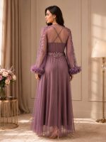 Luxe 2-delige set: satijnen nachthemd + transparante kimono - Image 2